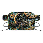 Steampunk Cogs And Gears Print Car Windshield Snow Cover