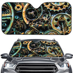 Steampunk Cogs And Gears Print Car Windshield Sun Shade