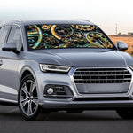 Steampunk Cogs And Gears Print Car Windshield Sun Shade