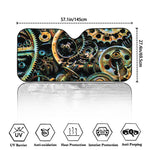 Steampunk Cogs And Gears Print Car Windshield Sun Shade