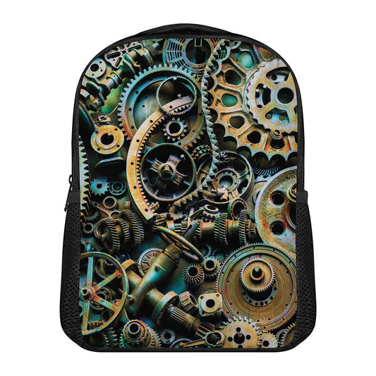 Steampunk Cogs And Gears Print Casual Backpack