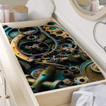 Steampunk Cogs And Gears Print Changing Pad Cover