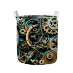 Steampunk Cogs And Gears Print Collapsible Laundry Basket