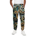 Steampunk Cogs And Gears Print Cotton Sweatpants