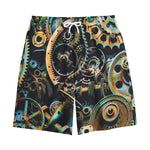 Steampunk Cogs And Gears Print Cotton Shorts