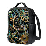 Steampunk Cogs And Gears Print Crossbody Lunch Bag