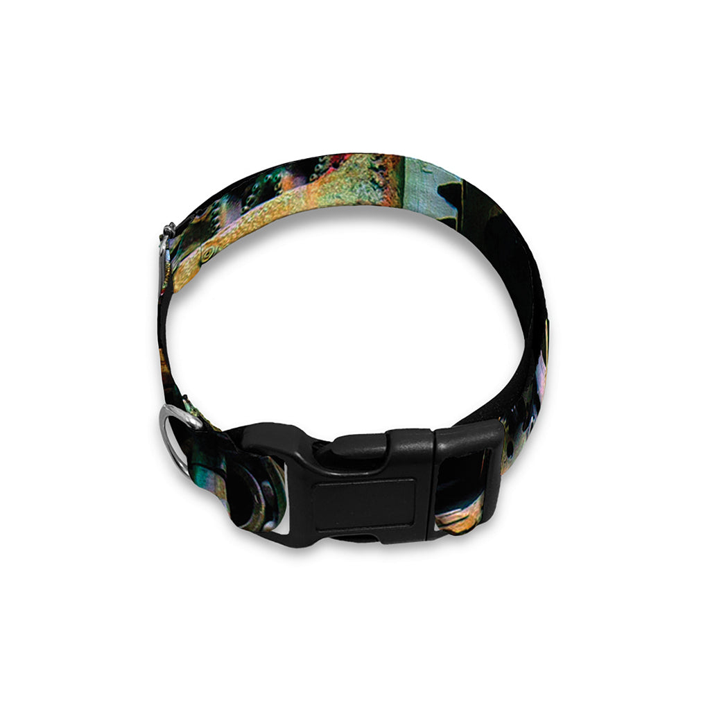 Steampunk Cogs And Gears Print Dog Collar