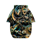 Steampunk Cogs And Gears Print Dog Zip Up Hoodie