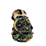 Steampunk Cogs And Gears Print Dog Zip Up Jacket