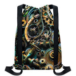Steampunk Cogs And Gears Print Drawstring Backpack