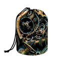 Steampunk Cogs And Gears Print Drawstring Makeup Bag