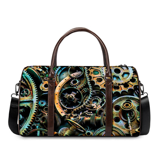 Steampunk Cogs And Gears Print Duffle Bag