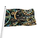 Steampunk Cogs And Gears Print Flag