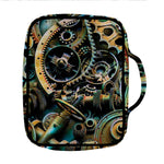 Steampunk Cogs And Gears Print Front Pocket Bible Bag