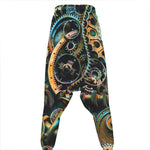 Steampunk Cogs And Gears Print Hammer Pants