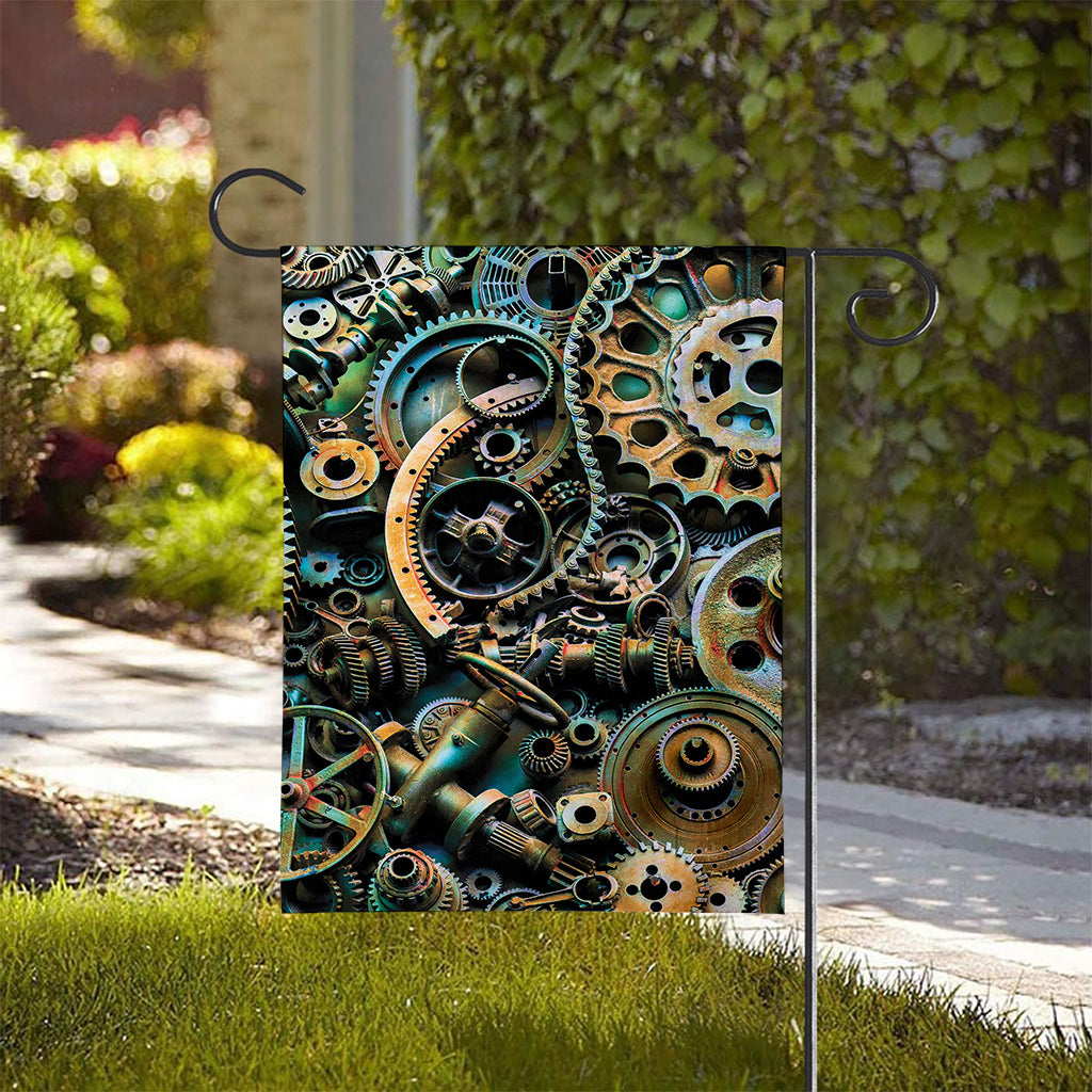 Steampunk Cogs And Gears Print House Flag