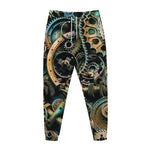 Steampunk Cogs And Gears Print Jogger Pants