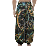 Steampunk Cogs And Gears Print Lantern Pants