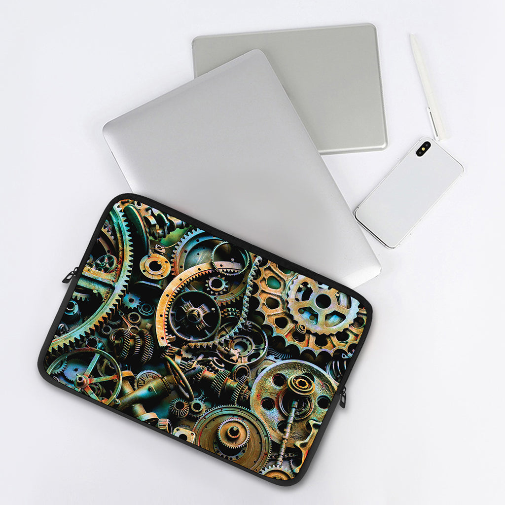 Steampunk Cogs And Gears Print Laptop Sleeve