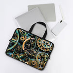 Steampunk Cogs And Gears Print Laptop Sleeve With Handle