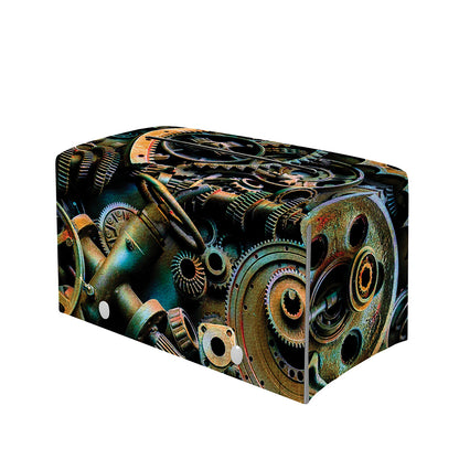 Steampunk Cogs And Gears Print Leather Tissue Box Cover