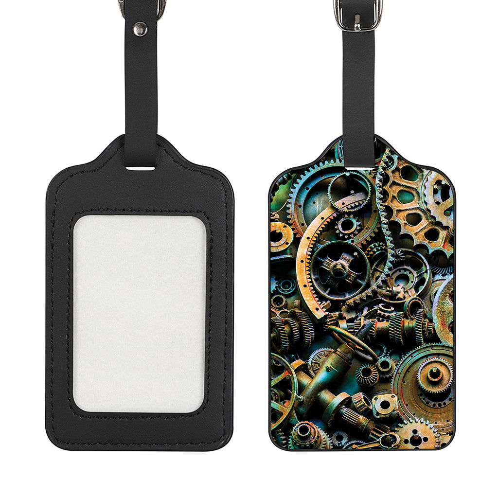 Steampunk Cogs And Gears Print Luggage Tag