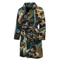 Steampunk Cogs And Gears Print Men's Bathrobe