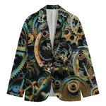 Steampunk Cogs And Gears Print Men's Blazer