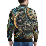 Steampunk Cogs And Gears Print Men's Bomber Jacket