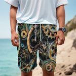 Steampunk Cogs And Gears Print Men's Cargo Shorts