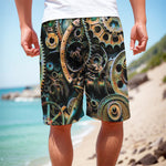 Steampunk Cogs And Gears Print Men's Cargo Shorts