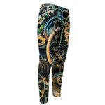 Steampunk Cogs And Gears Print Men's Compression Pants