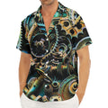 Steampunk Cogs And Gears Print Men's Deep V-Neck Shirt