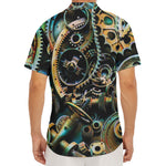 Steampunk Cogs And Gears Print Men's Deep V-Neck Shirt