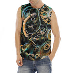 Steampunk Cogs And Gears Print Men's Fitness Tank Top