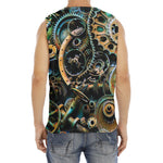 Steampunk Cogs And Gears Print Men's Fitness Tank Top