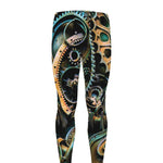 Steampunk Cogs And Gears Print Men's leggings