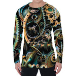 Steampunk Cogs And Gears Print Men's Long Sleeve T-Shirt