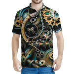 Steampunk Cogs And Gears Print Men's Polo Shirt