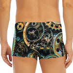 Steampunk Cogs And Gears Print Men's Short Boxer Briefs
