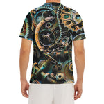 Steampunk Cogs And Gears Print Men's Short Sleeve Rash Guard
