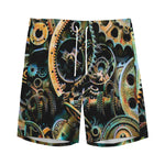 Steampunk Cogs And Gears Print Men's Sports Shorts