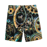 Steampunk Cogs And Gears Print Men's Sports Shorts