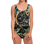 Steampunk Cogs And Gears Print One Piece Swimsuit