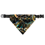 Steampunk Cogs And Gears Print Over The Collar Dog Bandana