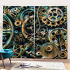 Steampunk Cogs And Gears Print Pencil Pleat Curtains