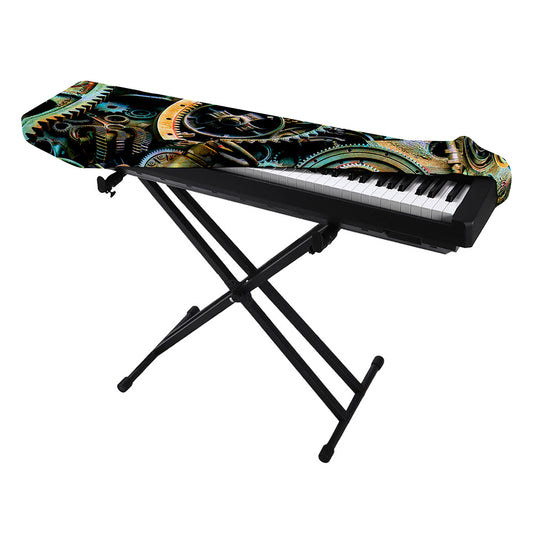 Steampunk Cogs And Gears Print Piano Keyboard Cover