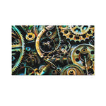 Steampunk Cogs And Gears Print Polyester Flag