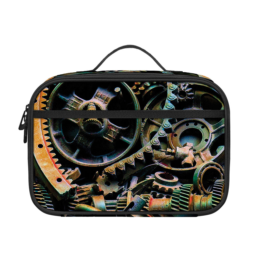 Steampunk Cogs And Gears Print Portable Lunch Bag