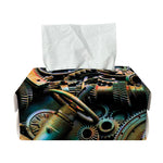 Steampunk Cogs And Gears Print Rectangle Tissue Box Cover